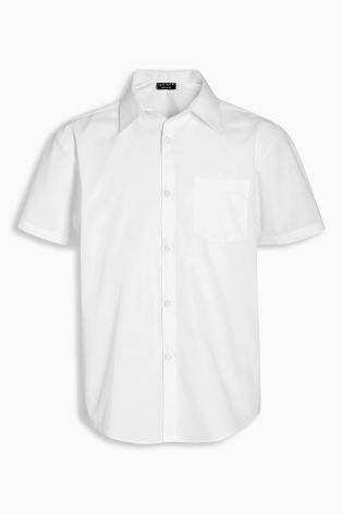 White Short Sleeve Shirts Five Pack (3-16yrs)